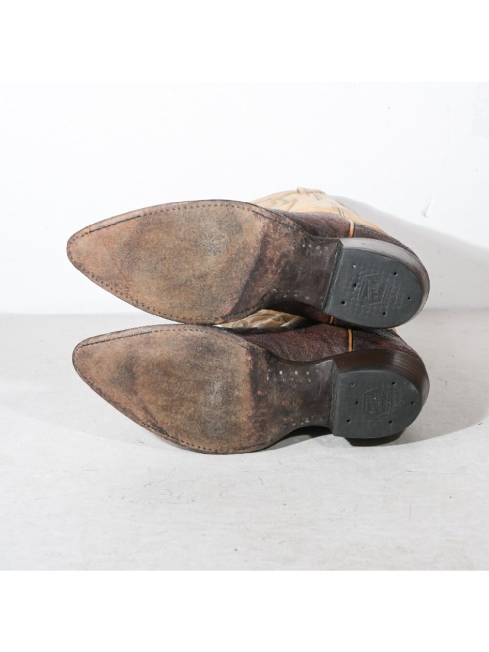 Vintage Tony Lama C7974 Brown Leather Elephant Print Cowboy Boots Made in USA - Picture 7 of 7